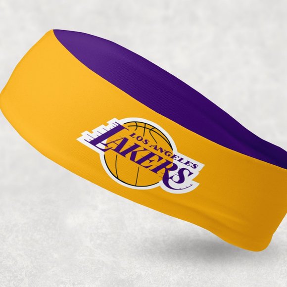 NEW - Reversible Los Angeles Lakers Headband LA Lakers Headband - Picture 2 of 2